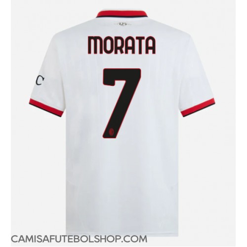 Camisa de time de futebol AC Milan Alvaro Morata #7 Replicas 2º Equipamento 2024-25 Manga Curta